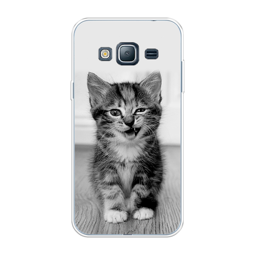 Силиконовый чехол на Samsung Galaxy J3 2016 / Самсунг Галакси J3 2016 Подмигивающий котенок