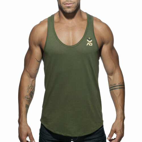 Майка Addicted Military Tank Top, размер 3XL, хаки майка addicted размер 3xl серый