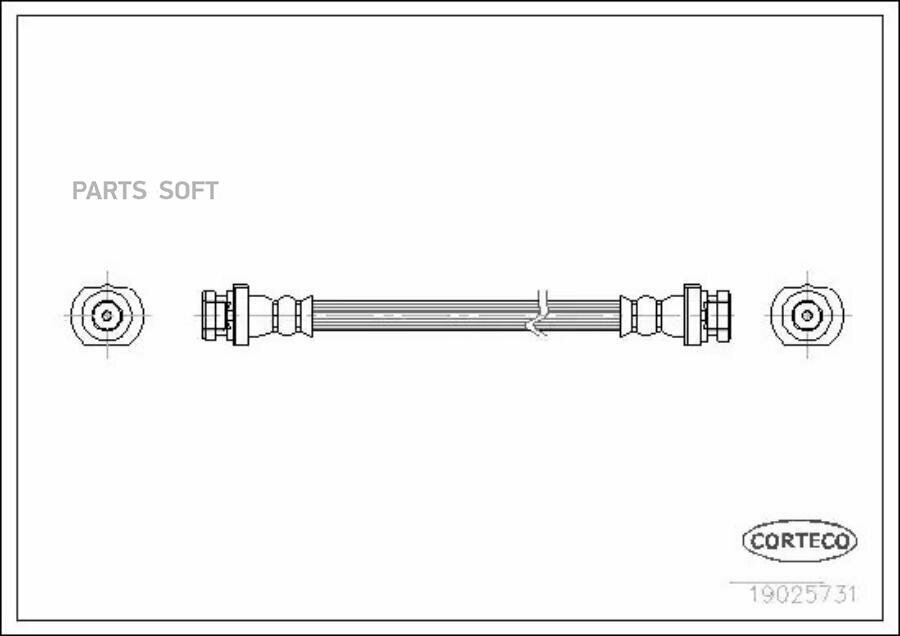 CORTECO 19025731 Шланг тормозной