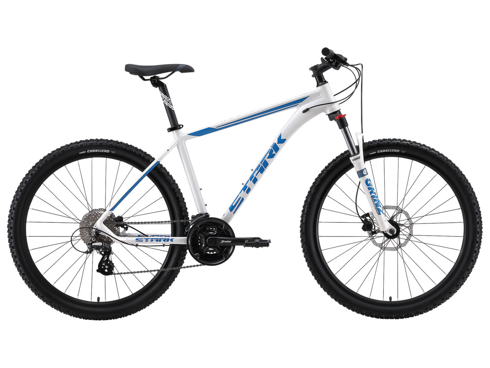 Горный велосипед Stark Router 27.3 HD (2024) 20" Бело-синий (176-186 см)
