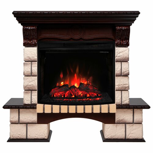 домашний электрокамин real flame stone brick 25 25 5 с очагом evrika 25 5 led Электрокамин RealFlame BOLERO 25/25.5 NT-317 с очагом Evrika 25,5 LED