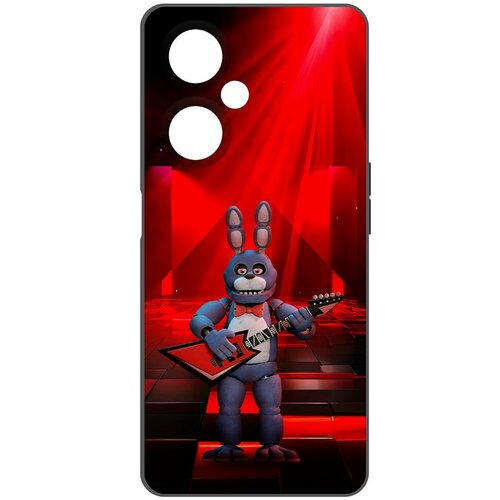 Чехол-накладка Krutoff Soft Case фнаф (FNAF) - Бонни с гитарой для OnePlus Nord CE 3 Lite черный чехол накладка krutoff soft case фнаф fnaf эндо 01 для oneplus nord ce 3 lite черный