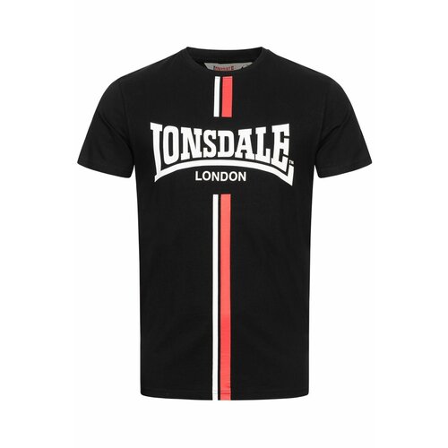 Футболка LONSDALE, размер XL, черный, красный, белый