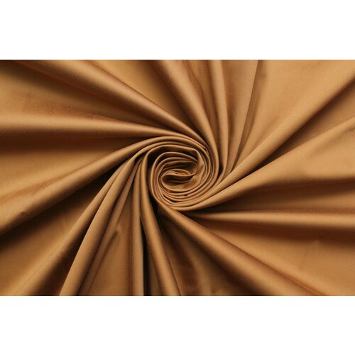Ткань Хлопок-стрейч коричневато-горчичный, 340 г/пм, ш152см, 0,5 м
