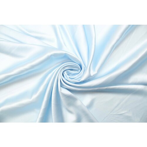 Ткань Шёлковый атлас-стрейч Maliparmi светло-голубого цвета, 100 г/пм, ш134см, 0,5 м