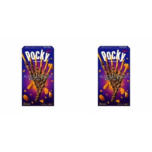 Glico Печенье-палочки Pocky Миндаль в шоколаде, 66 г, 2 шт