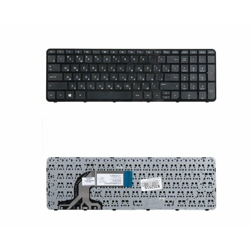 Keyboard / Клавиатура для HP для Pavilion 15, 15-a, 15-e, 15-n, 250 G3, 255 G3, 256 G3 719853-251 Black, Black frame, гор. Enter ZeepDeep черный