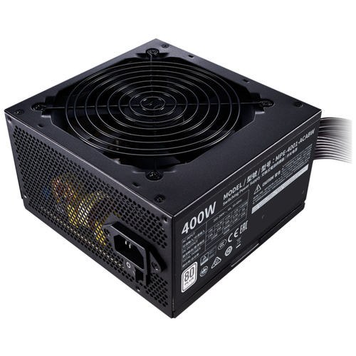 Cooler Master Блок питания 400Вт Cooler Master MWE White 400 V2 MPE-4001-ACABW-EU ATX12V V252 244868pin вентилятор d120мм кабель питания ret 660600₽