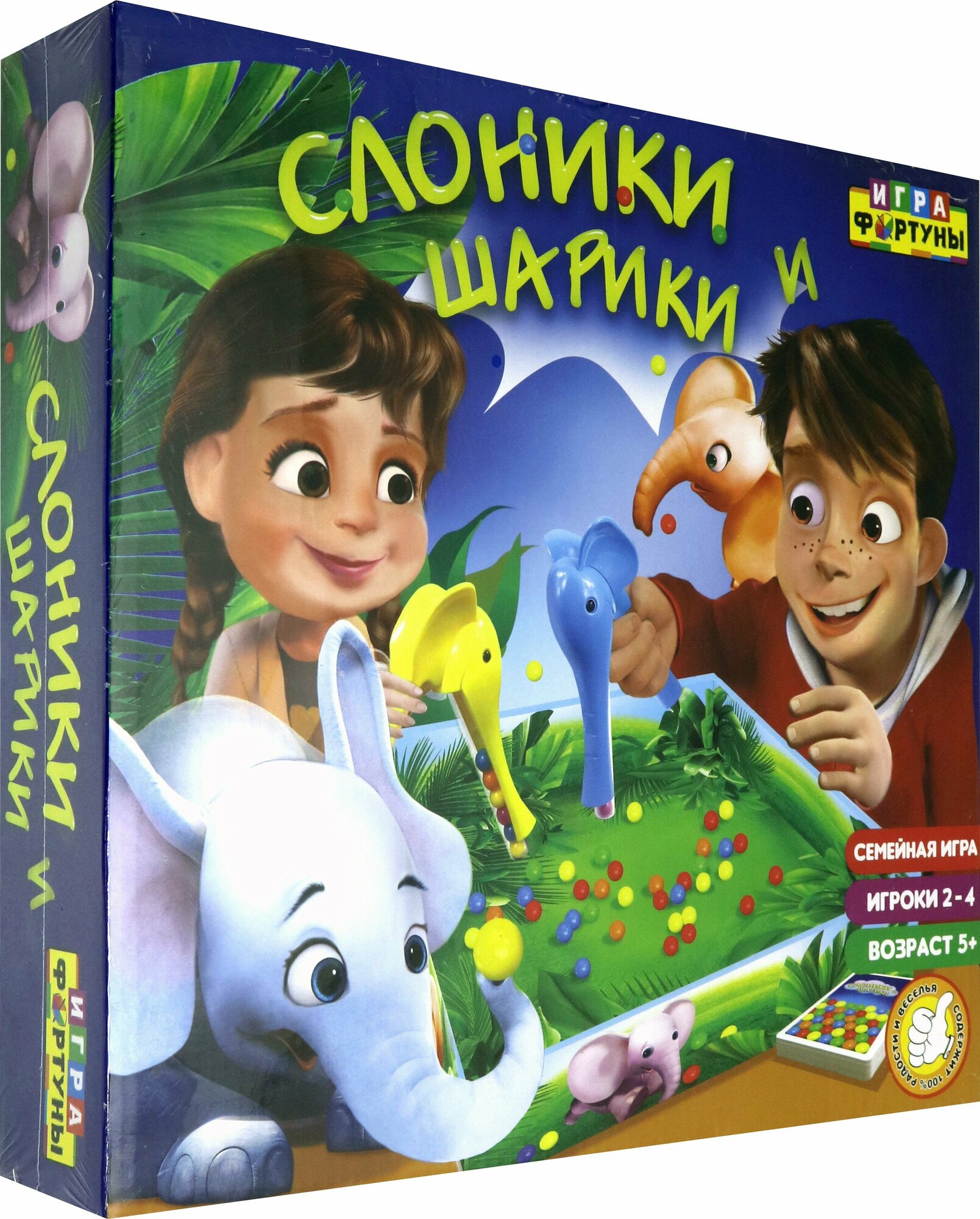 Игра семейная настольная "Слоники и шарики" (Ф95666) Фортуна - фото №5