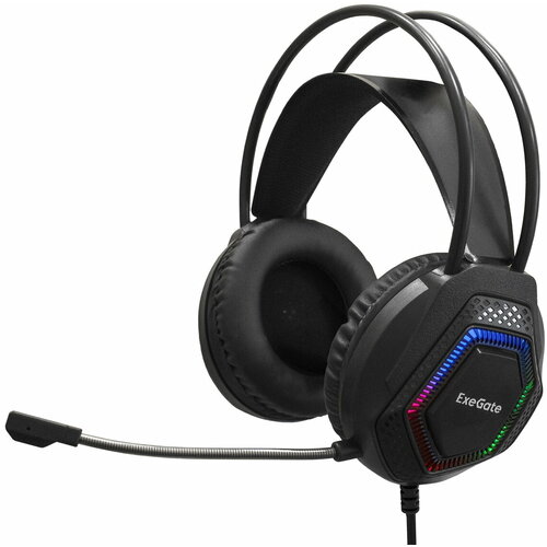 Игровая гарнитура ExeGate Cosmos HS-704GL объемный звук 71 длина кабеля 25м RGB подсветка USB интерфейс Color Box 1712₽