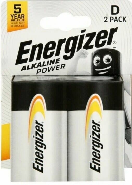 Батарейка Energizer Alkaline power LR20 D BL2 Alkaline 1.5V