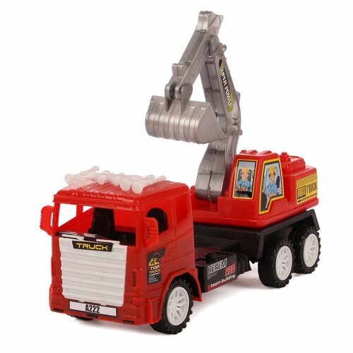 Экскаватор TOY MIX Truck, красный, пластик, 32х17х11 см (13006)