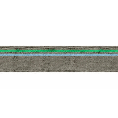 Лента эластичная 30 мм EFXT-02 бельевая 25 м серый/зеленый/голубой gamma лента эластичная efxt 02 черный бирюзовый голубой 3 см х 25 м