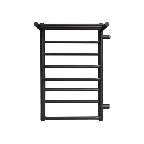 Полотенцесушитель водяной MySpace Bon с полкой 70/40 межосевое 50 боковое подключение справа, Черный муар