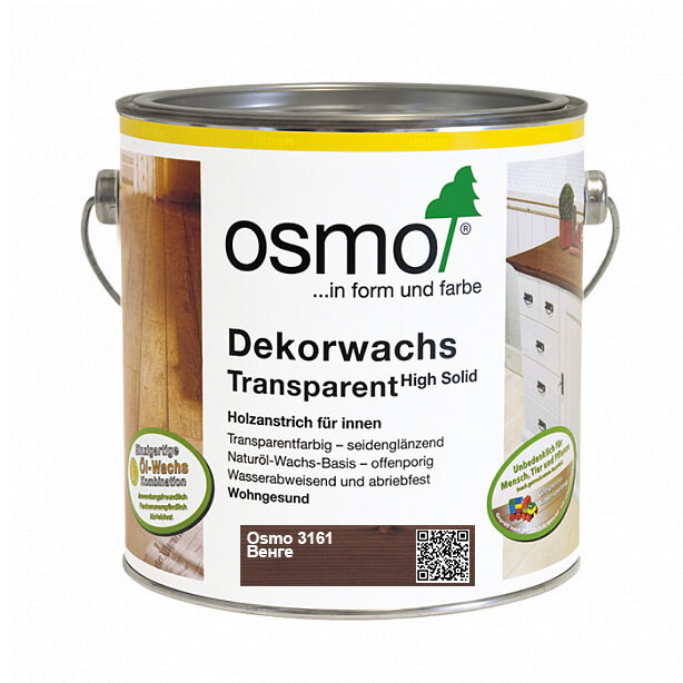 Osmo Масло цветное, прозрачное Osmo 3161 Dekorwachs Transparente Tone 125 мл. (Венге)