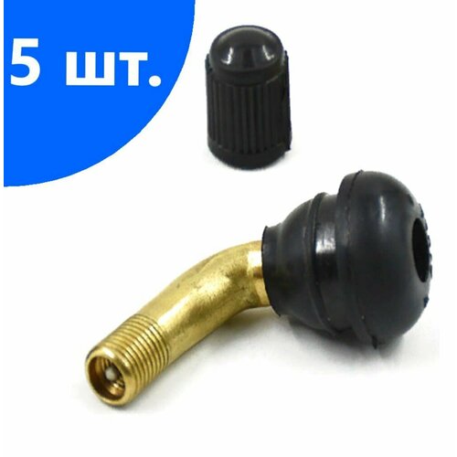 Вентиль для бескамерных шин автомобилей, мотоциклов, электровелосипедов 5 шт. d19 мм.