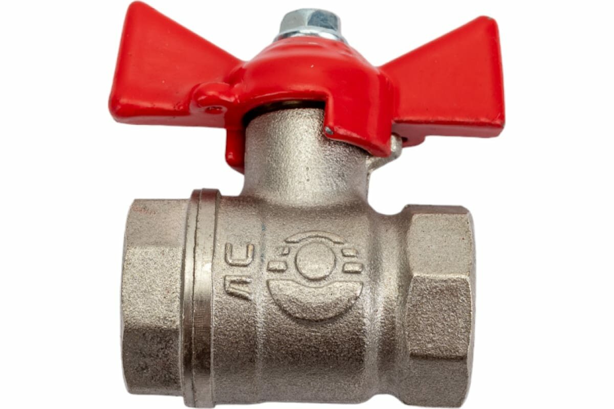 фото VALFEX Кран шаровой латунный OPTIMA для воды 1/2" ВР/ВР бабочка, VF.217. NLB1.012. Bir