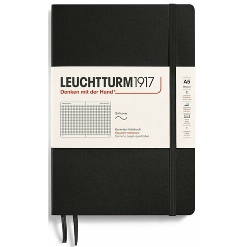 ахметова к чернильный принц и книжный рыцарь Leuchtturm 369794 Блокнот leuchtturm, classic, a5, 80 г/м2, 251 стр, в клетку, твердая обложка, чернильный