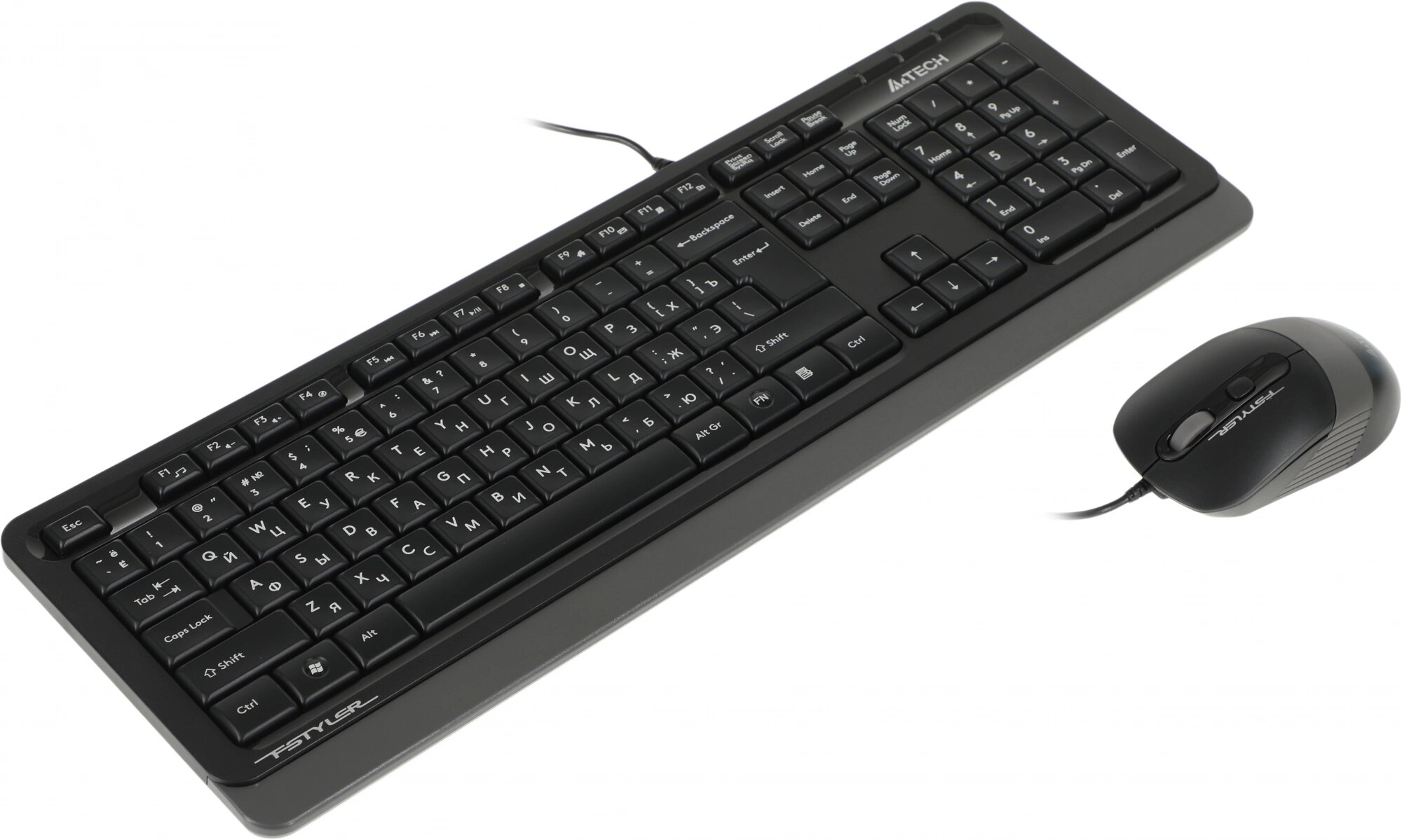 Клавиатура + мышь A4Tech Fstyler F1010 клав: черный/серый мышь: черный/серый USB Multimedia (F1010 GREY)
