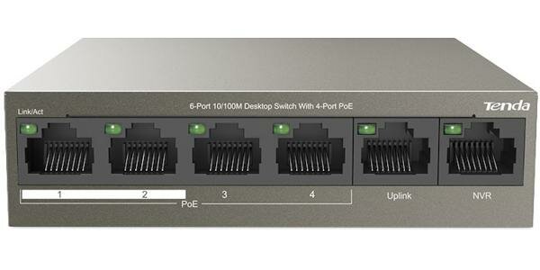 Коммутатор 6PORT 100M 4POE TEF1106P-4-63W TENDA