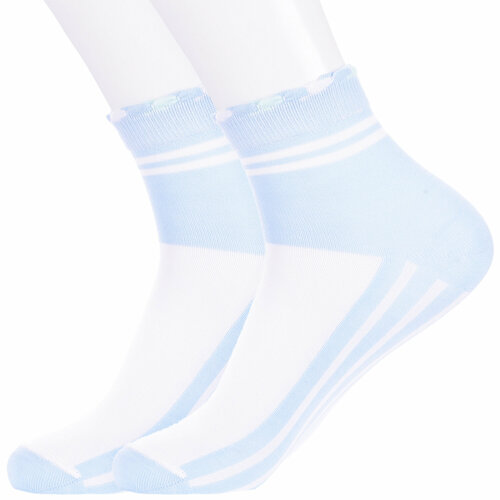 Носки LorenzLine 2 пары, размер 20-22, голубой, белый