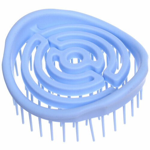 Расческа массажная компактная «Сosmo style», цвет голубой, 8см, форма круг, в пластиковой коробке