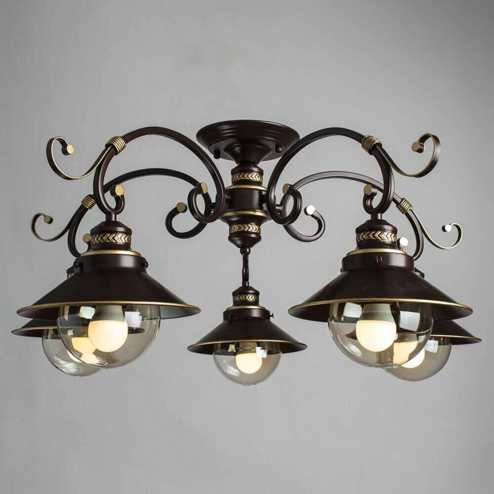Люстра потолочная Arte Lamp 7 с поддержкой Алиса A4577PL-5CK-A - фото №5