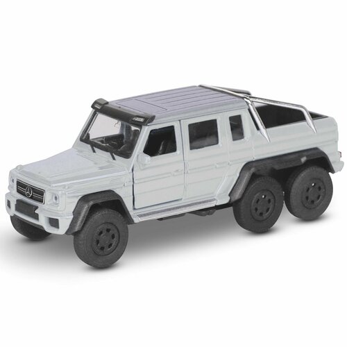 Машинка WELLY MERCEDES-BENZ G63 AMG 6X6 Белый / модель машины 1:38 с пружинным механизмом