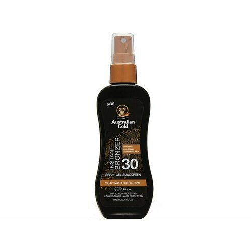 Водостойкий Солнцезащитный спрей-гель с фактором защиты SPF 30 Australian Gold Instant Bronzer спрей гель spf6 instant bronzer australian gold