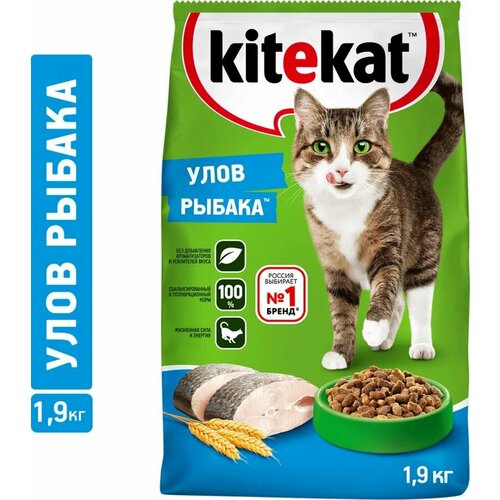 Сухой корм для кошек Kitekat Улов рыбака 1.9 кг
