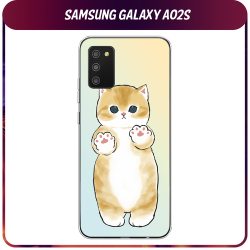 Силиконовый чехол на Samsung Galaxy A02s / Самсунг Галакси A02s Лапки котика противоударный силиконовый чехол кот дарт вейдер на samsung galaxy a02s самсунг галакси a02s