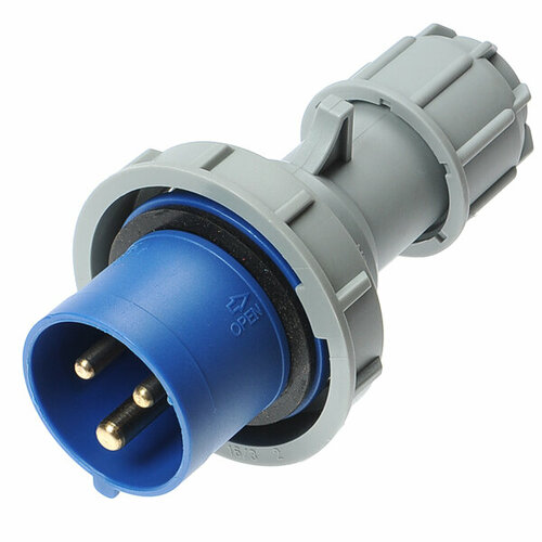 Вилка кабельная 2РЕ 16А 240В IP67 LEE0132YS CEE 0132 2 шт в комплекте 1301₽