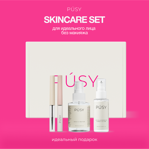 PUSY подарочный набор косметики для лица и бровей SKINCARE набор средств для лица pusy подарочный набор косметики бьюти бокс для лица и тела full pusy set 8 продуктов