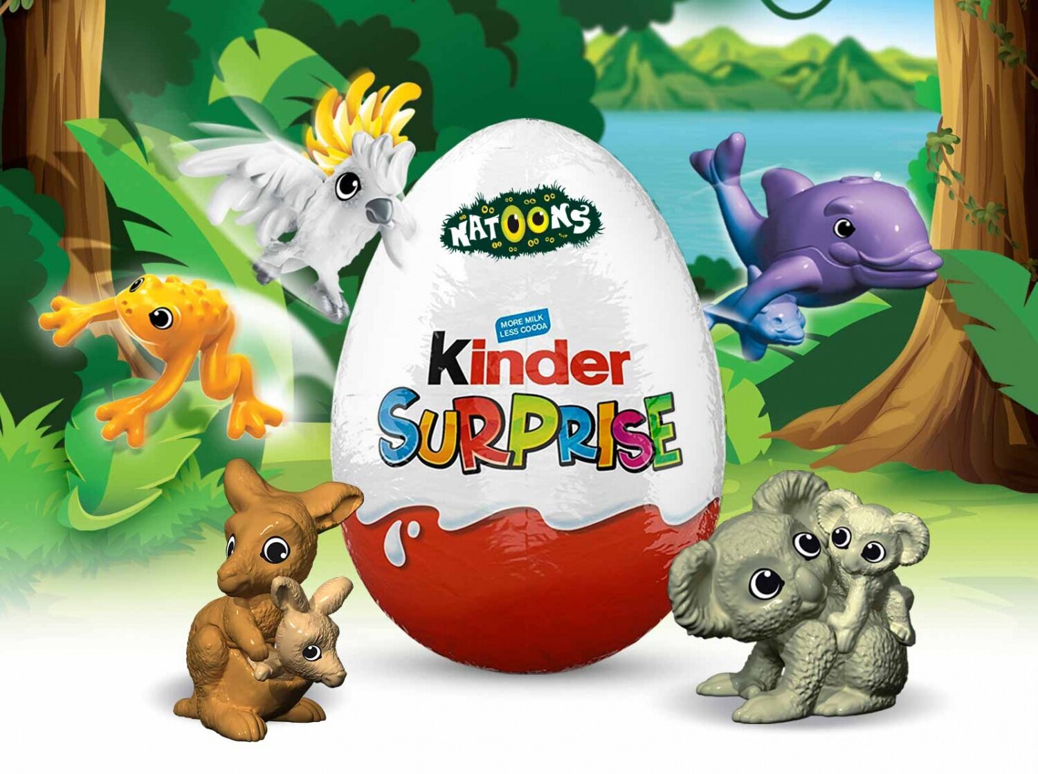 Шоколадное яйцо Kinder Сюрприз Natoons с игрушкой 20 г