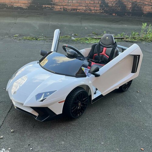 Детский электромобиль Lamborghini Aventador SV Roadster 2WD 12V - BDM0931-WHITE bdm детский электромобиль lamborghini aventador sv roadster 2wd 12v bdm0931 white