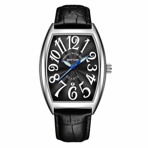Наручные часы Sanda 191, черный, серебряный