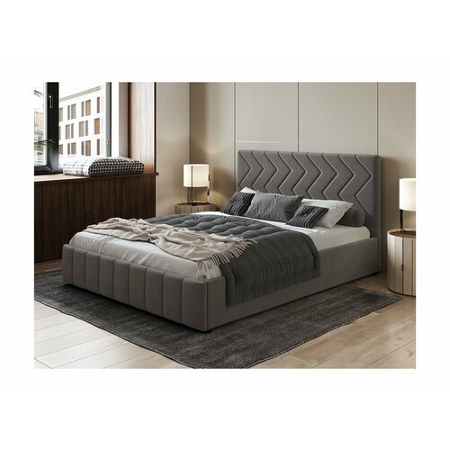 Милана кровать 140 Tenerife espresso (серо-коричневый)