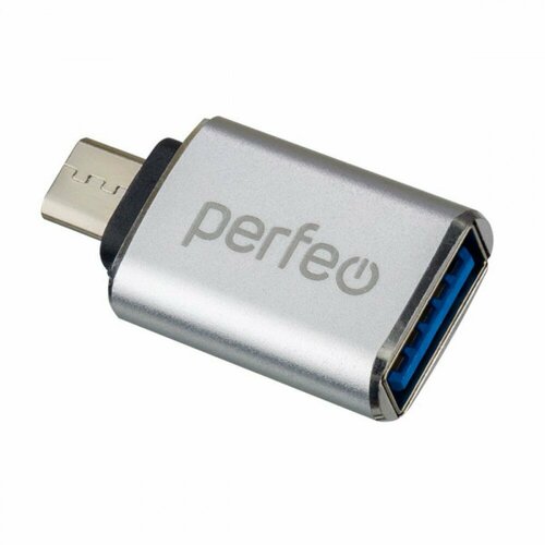 Адаптер micro USB - USB с OTG Perfeo adapter USB на micro USB c OTG, 3.0 (PF-VI-O012 Silver) серебряный, 2 штуки аксессуар адаптер perfeo a7014