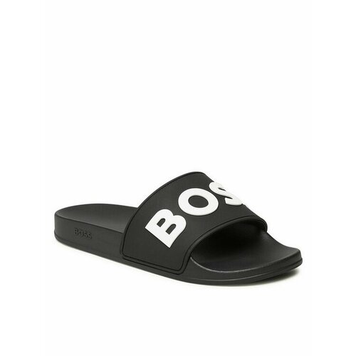Шлепанцы BOSS, размер EU 41, черный ботинки boss размер eu 41 черный