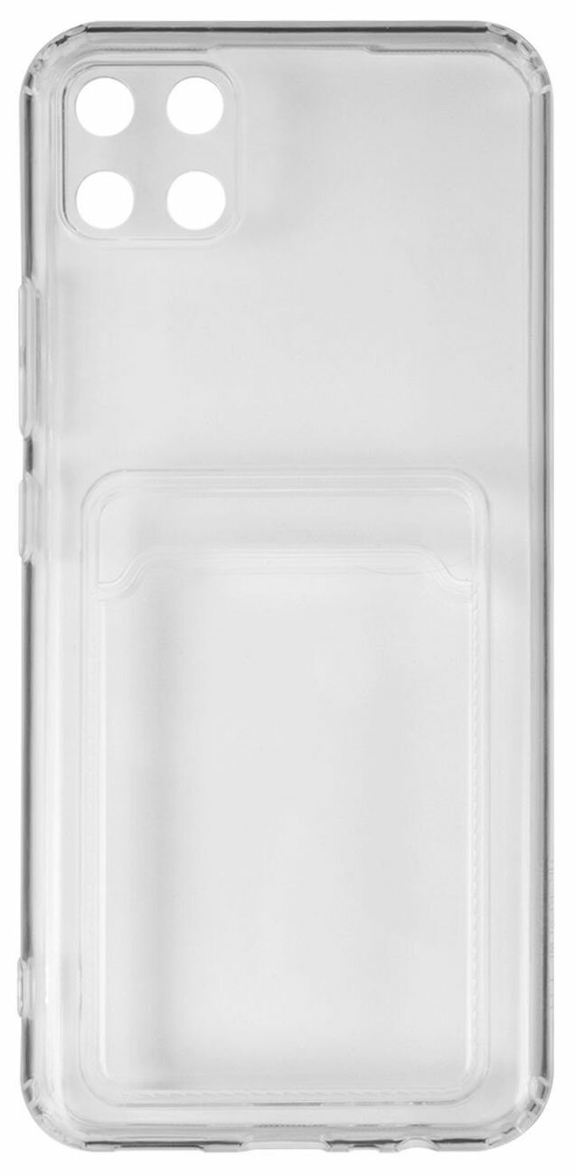 Накладка силикон для Realme C11/Реалме Ц11/Чехол для Реалме, с кардхолдером (прозрачный)