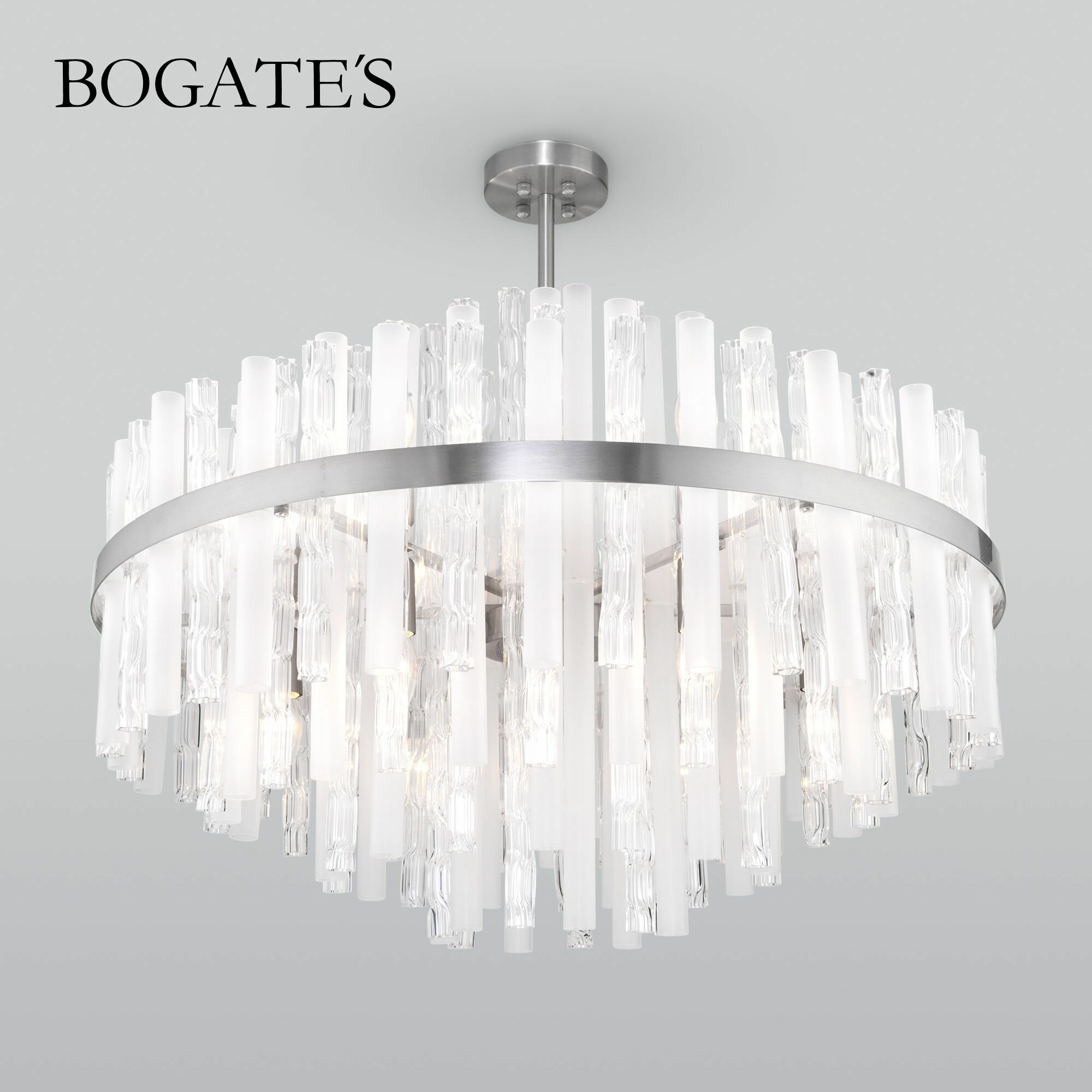 Умная потолочная люстра Bogate's 367/9 Smart Hollis никель E14 Minimir Home - фото №1