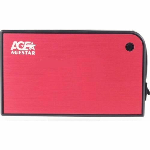 AgeStar Контейнер для HDD 3UB2A14 RED Внешний корпус для HDD SSD 3UB2A14 SATA II пластик алюминий красный 2.5