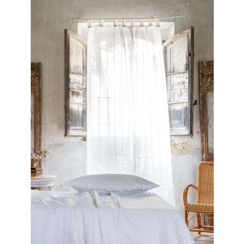 Шторагардинатюль белая для комнаты 150х290 см PLUMETIS BLANC MARICLO 9640₽