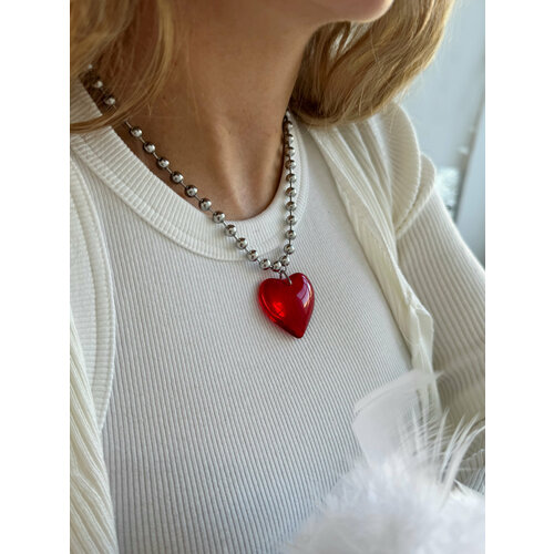 Колье ALLUMER, хрусталь, красный