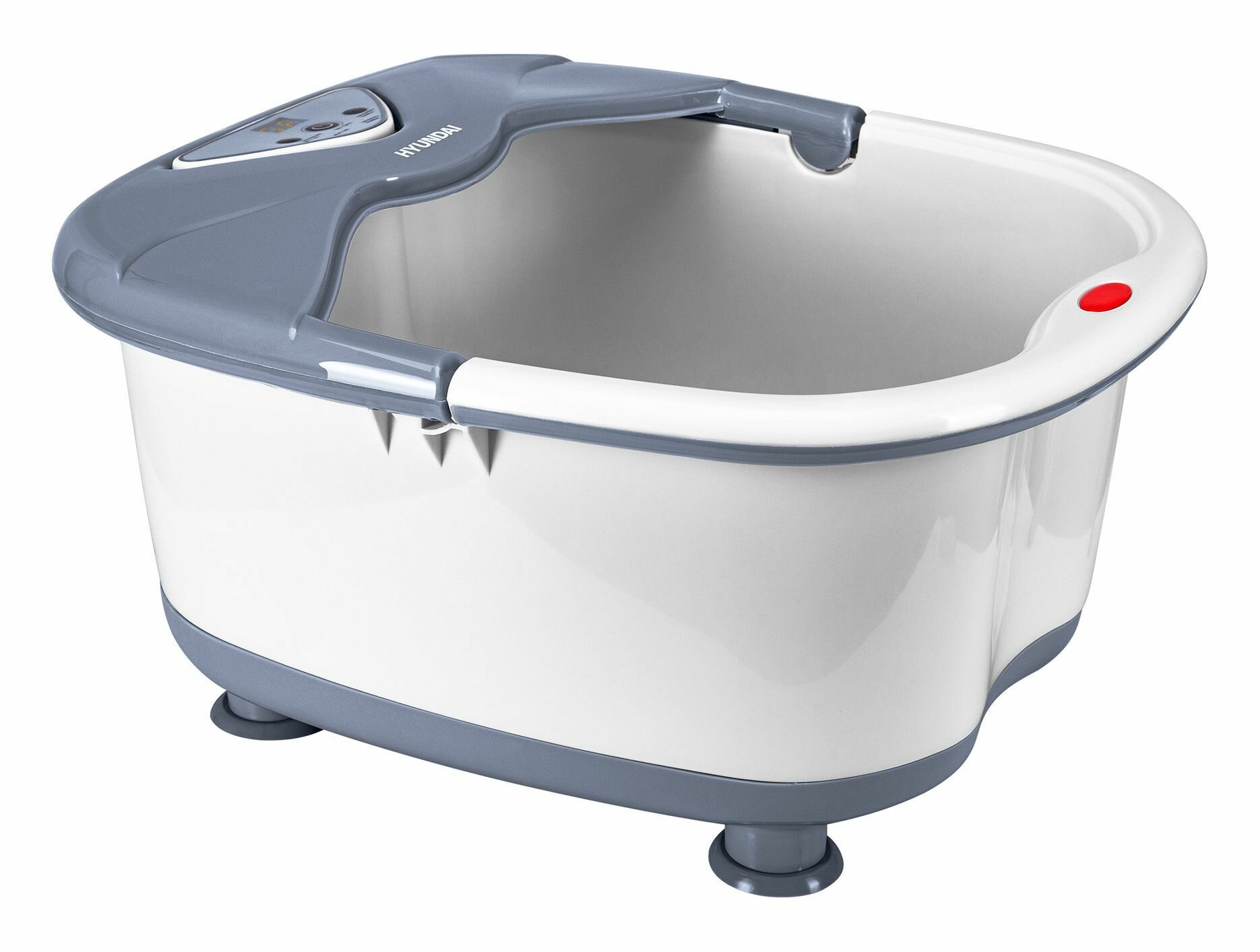 Гидромассажная ванночка для ног Hyundai , белый, серый - фото №12