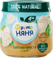 Пюре овощное фрутоняня Цветная капуста, с 4 месяцев, 80г