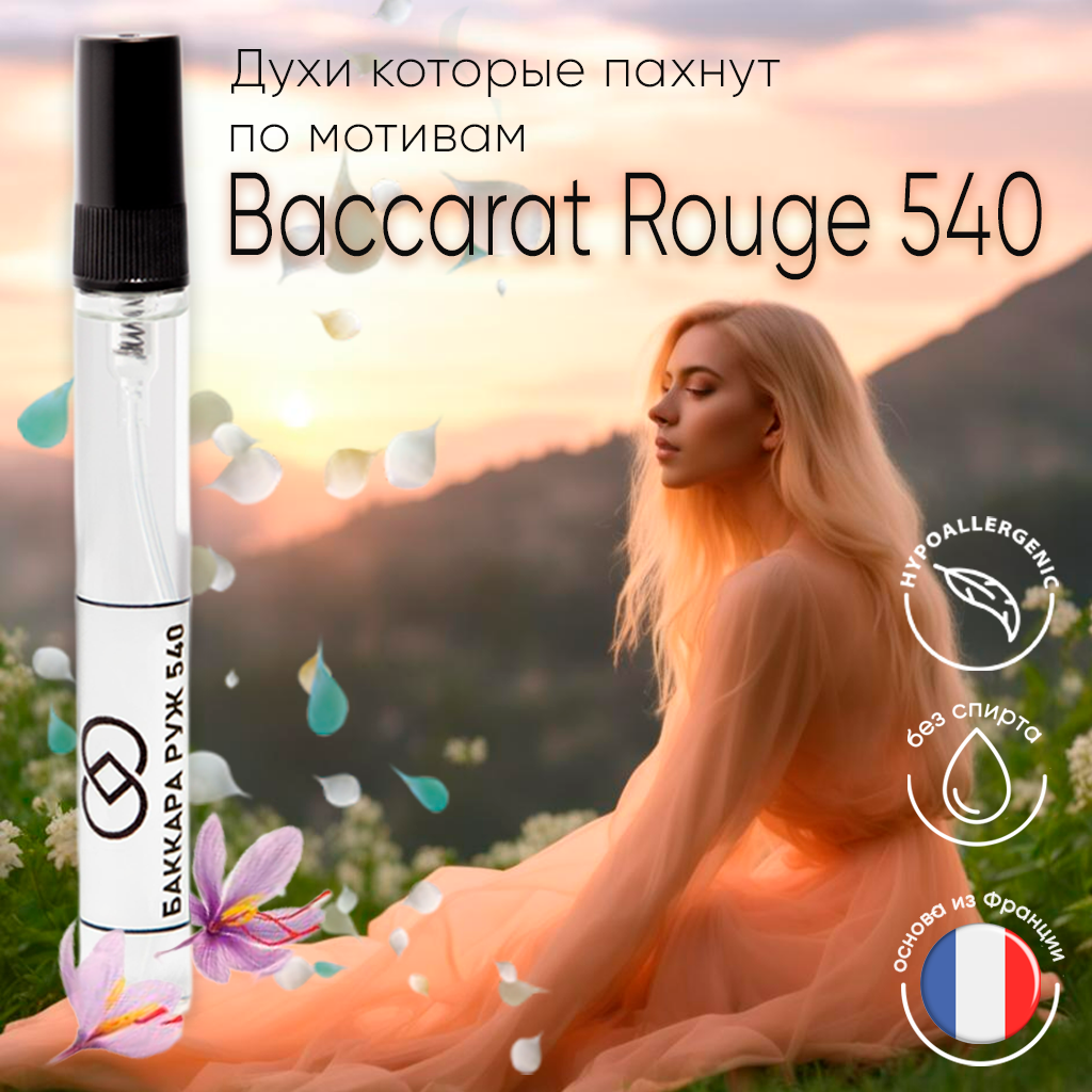 Baccarat Rouge 540 Баккара Руж масляные духи без спирта восточно-цветочные унисекс 10 мл