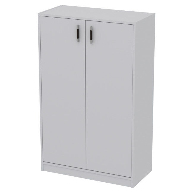 фото Шкаф Меб-фф Офисный шкаф СБ-60+ДВ-60+С-28МВ цвет Серый 77/37/123 см