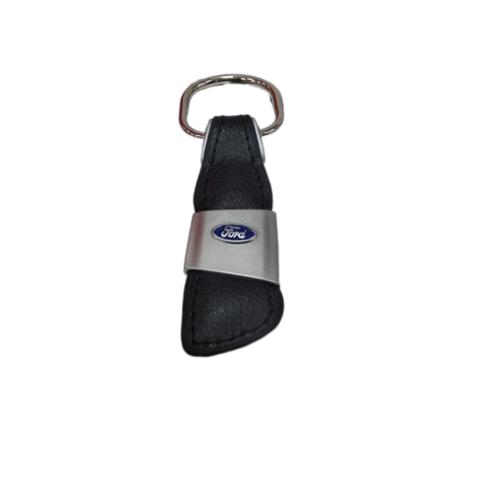 фото Брелок mgs-tuning брелок язычок кожа на ключ ford, глянцевая фактура, ford, серебряный, черный