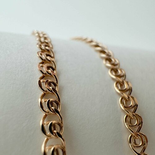 Цепь MINERAL NATION, серебро, 585 проба, длина 55 см, золотой